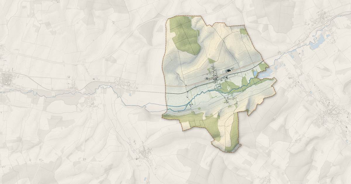 Portrait cartographique de Saint-Benoist-sur-Vanne : relief, eau, forêts, bâti et voies, calculés à partir des données de l'IGN