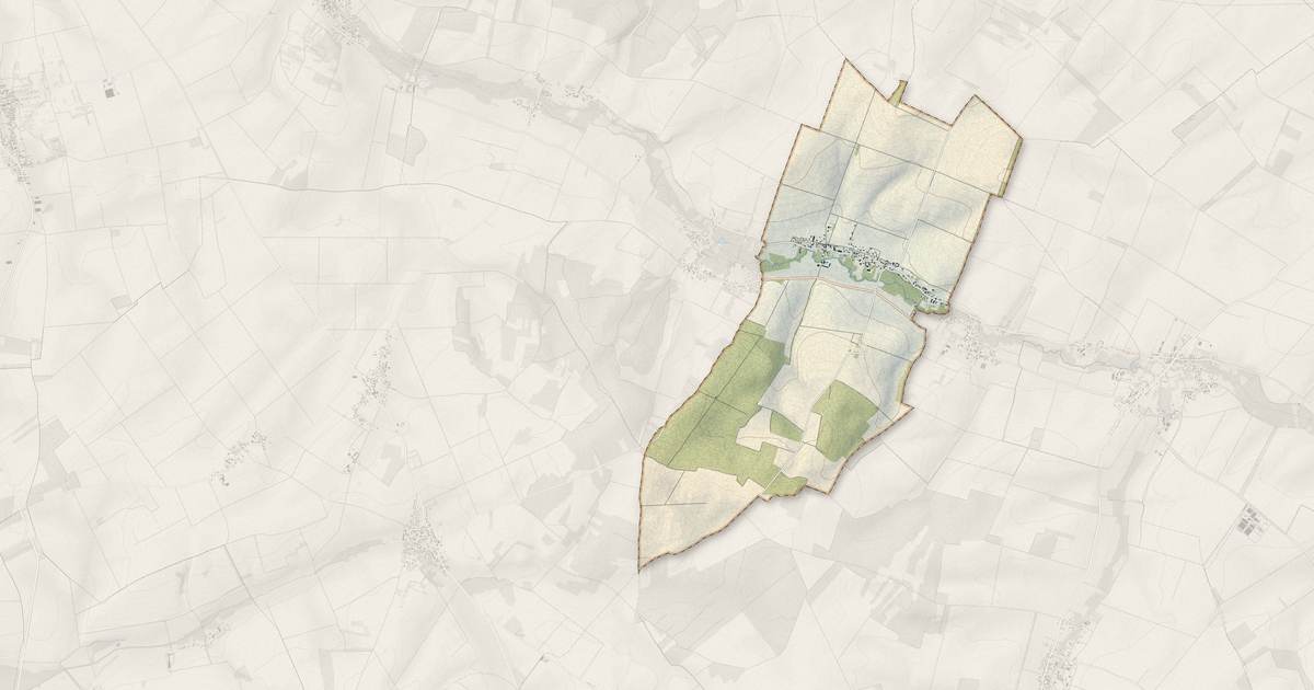 Portrait cartographique de Saint-Loup-de-Buffigny : relief, eau, forêts, bâti et voies, calculés à partir des données de l'IGN