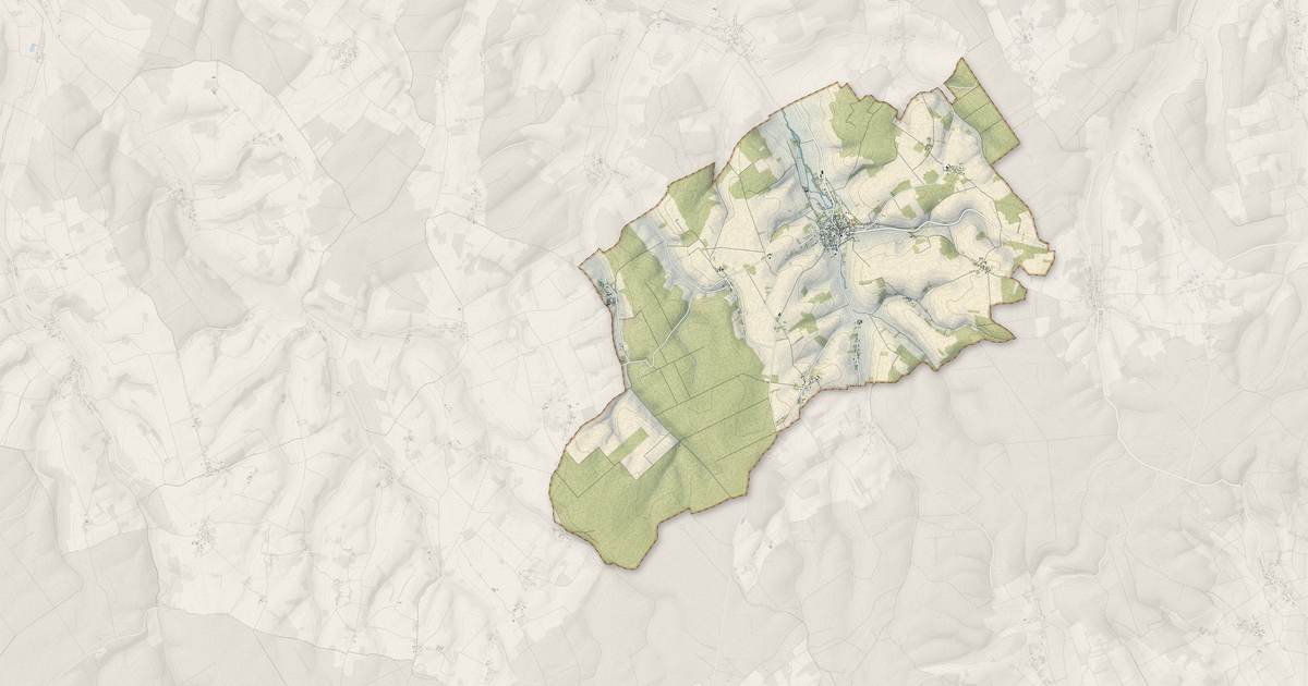 Portrait cartographique de Saint-Mards-en-Othe : relief, eau, forêts, bâti et voies, calculés à partir des données de l'IGN