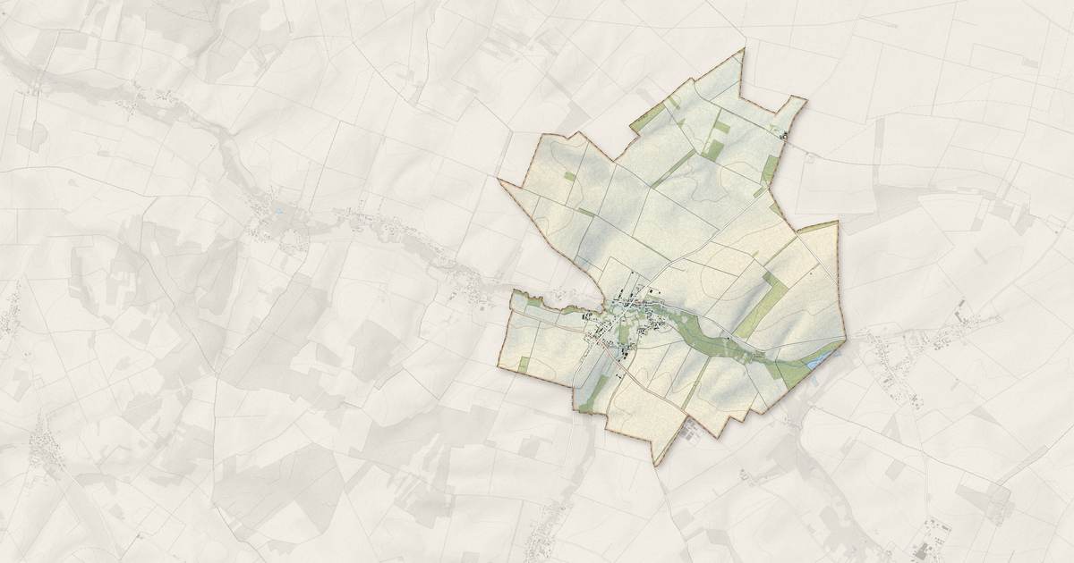 Portrait cartographique de Saint-Martin-de-Bossenay : relief, eau, forêts, bâti et voies, calculés à partir des données de l'IGN