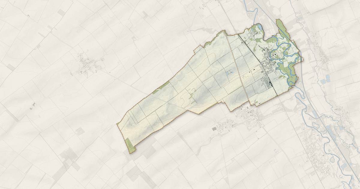 Portrait cartographique de Saint-Mesmin : relief, eau, forêts, bâti et voies, calculés à partir des données de l'IGN