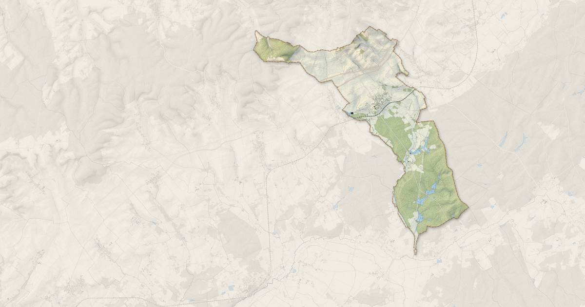 Portrait cartographique de Saint-Phal : relief, eau, forêts, bâti et voies, calculés à partir des données de l'IGN