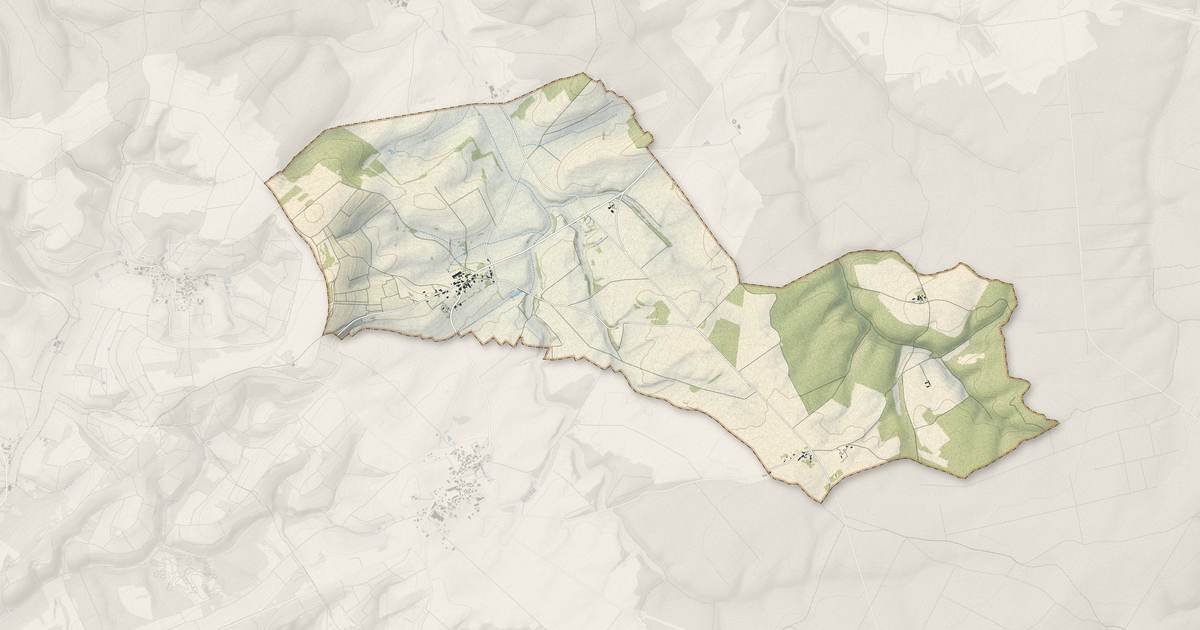 Portrait cartographique de Saint-Usage : relief, eau, forêts, bâti et voies, calculés à partir des données de l'IGN