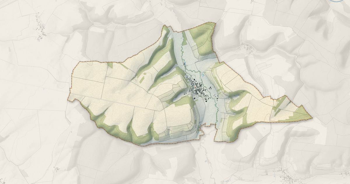 Portrait cartographique de Spoy : relief, eau, forêts, bâti et voies, calculés à partir des données de l'IGN