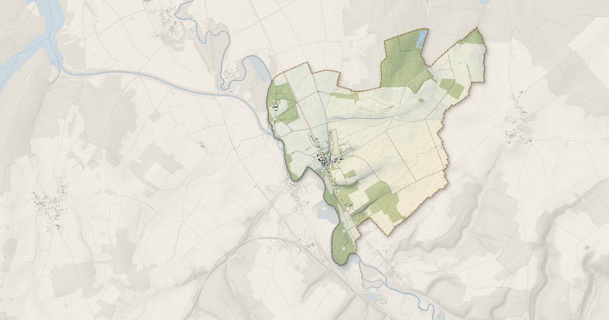 Portrait cartographique de Trannes : relief, eau, forêts, bâti et voies, calculés à partir des données de l'IGN