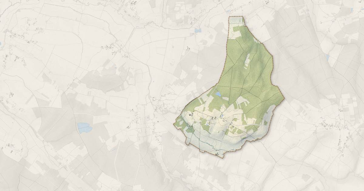 Portrait cartographique de Turgy : relief, eau, forêts, bâti et voies, calculés à partir des données de l'IGN