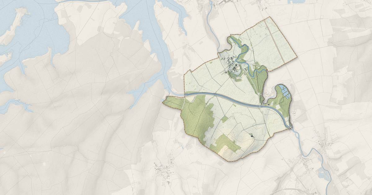 Portrait cartographique de Unienville : relief, eau, forêts, bâti et voies, calculés à partir des données de l'IGN