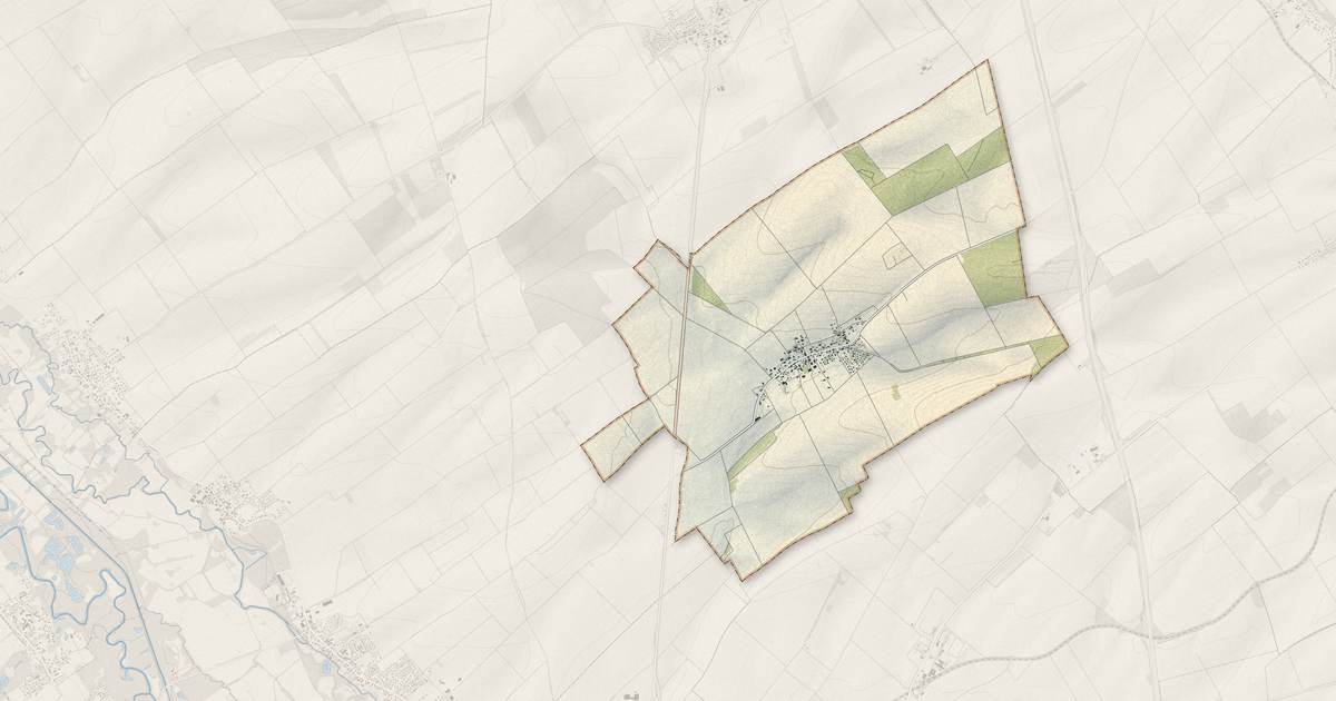 Portrait cartographique de Vailly : relief, eau, forêts, bâti et voies, calculés à partir des données de l'IGN