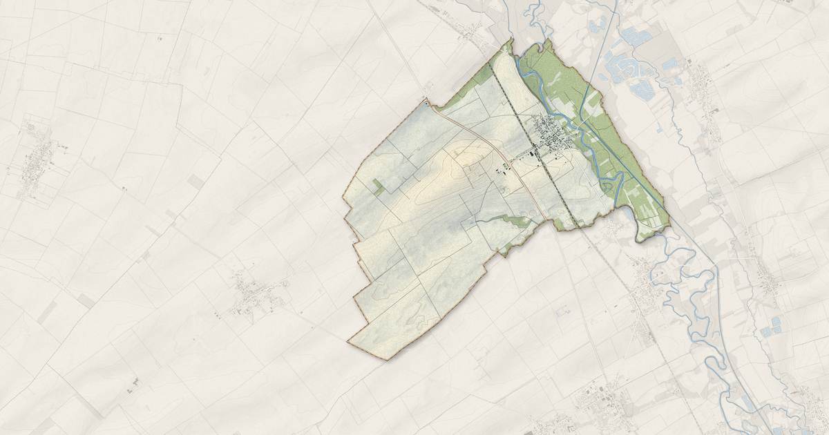 Portrait cartographique de Vallant-Saint-Georges : relief, eau, forêts, bâti et voies, calculés à partir des données de l'IGN