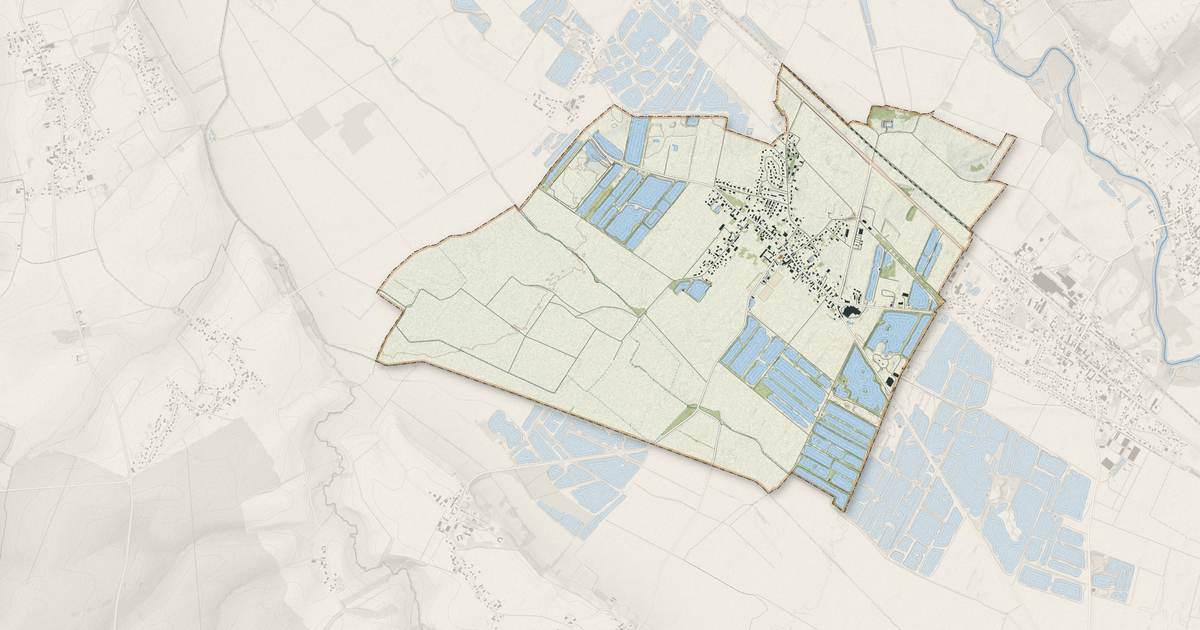 Portrait cartographique de Vaudes : relief, eau, forêts, bâti et voies, calculés à partir des données de l'IGN