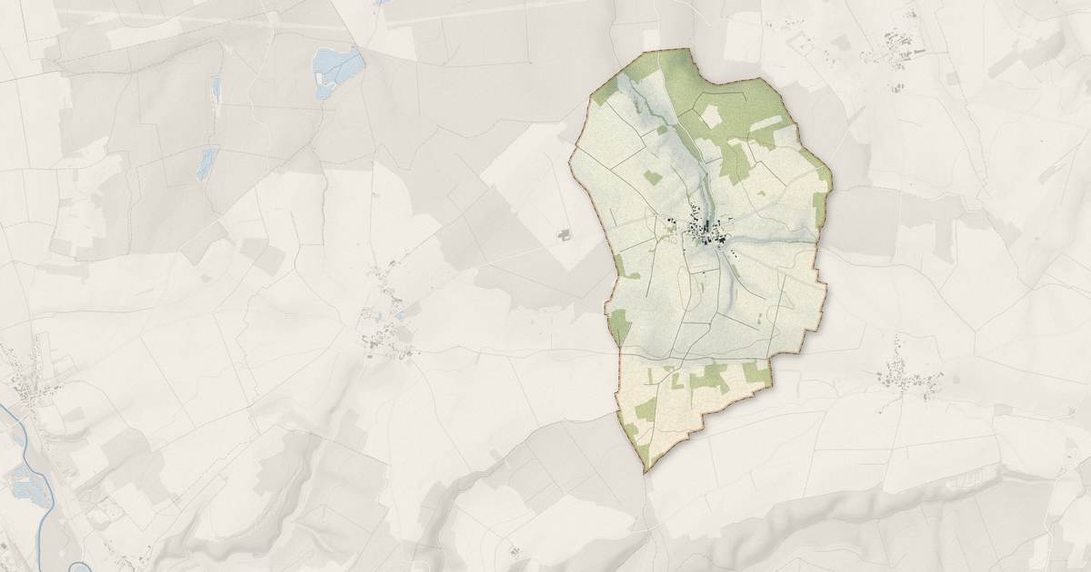 Portrait cartographique de Vernonvilliers : relief, eau, forêts, bâti et voies, calculés à partir des données de l'IGN