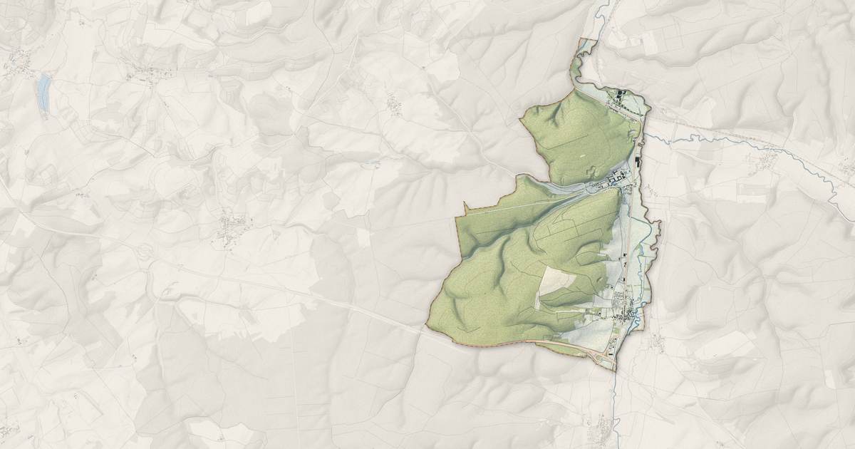 Portrait cartographique de Ville-sous-la-Ferté : relief, eau, forêts, bâti et voies, calculés à partir des données de l'IGN
