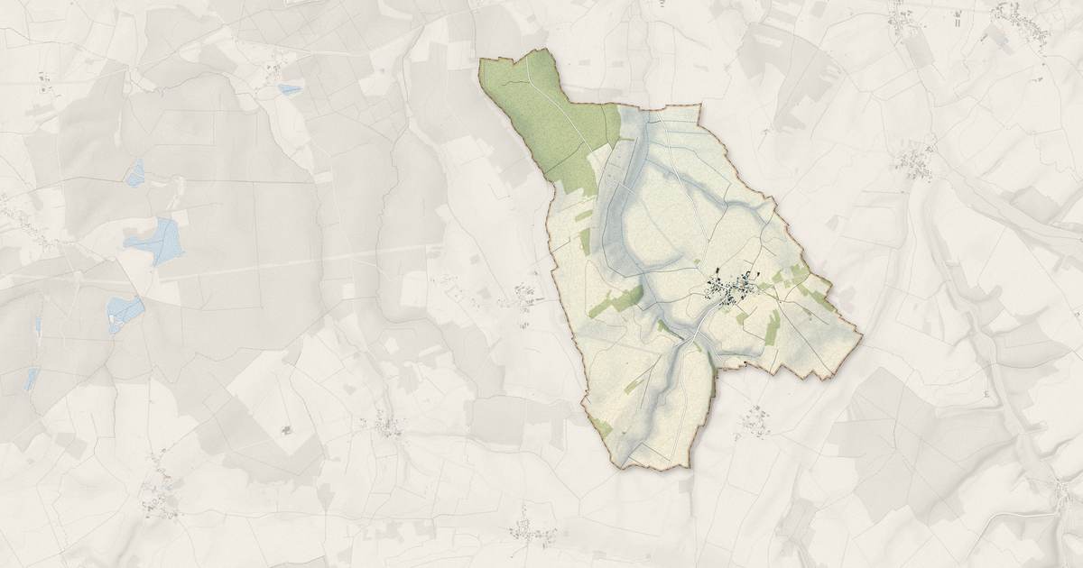 Portrait cartographique de Ville-sur-Terre : relief, eau, forêts, bâti et voies, calculés à partir des données de l'IGN