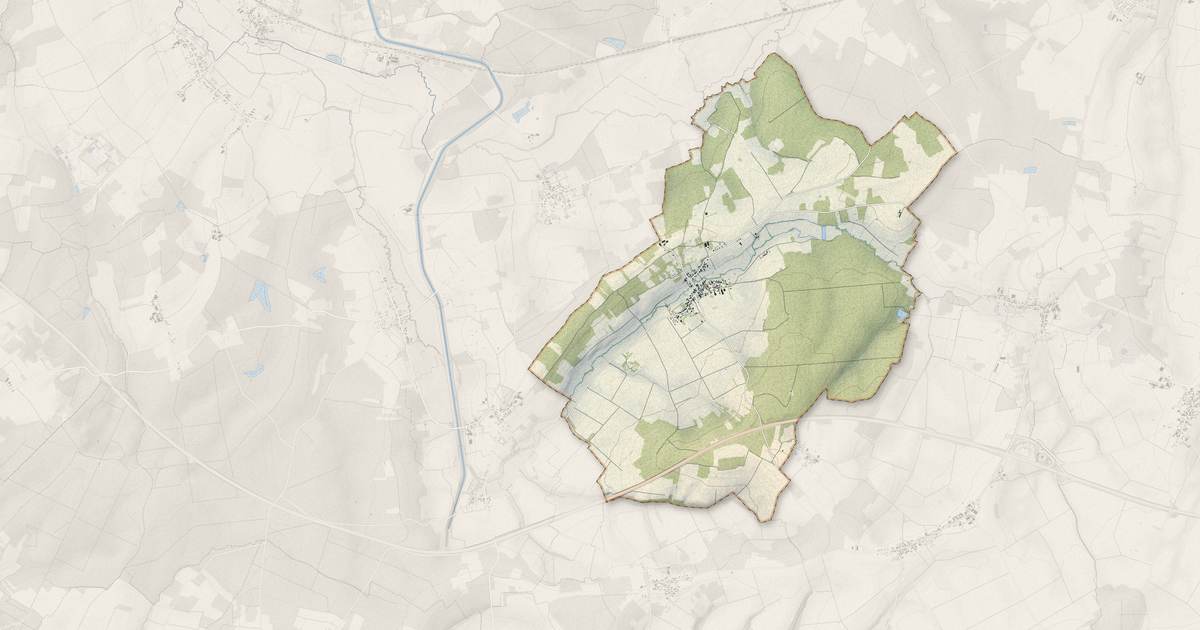 Portrait cartographique de Villy-en-Trodes : relief, eau, forêts, bâti et voies, calculés à partir des données de l'IGN