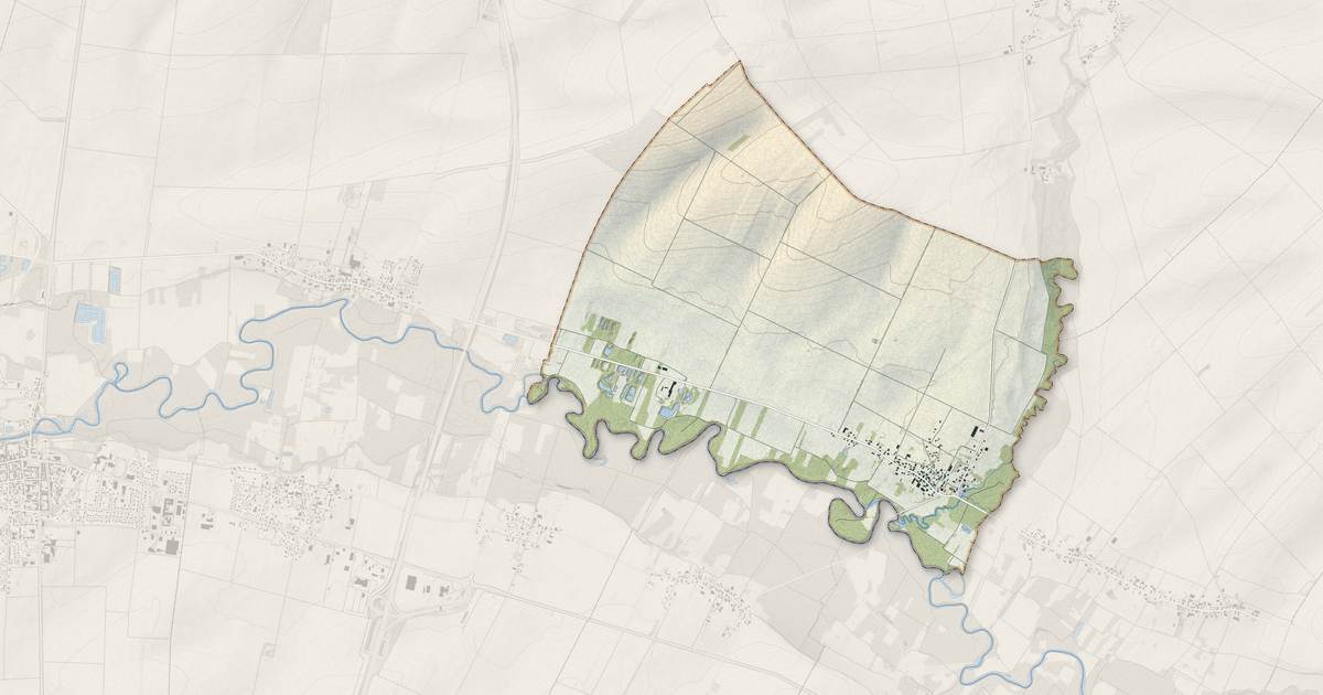 Portrait cartographique de Vinets : relief, eau, forêts, bâti et voies, calculés à partir des données de l'IGN