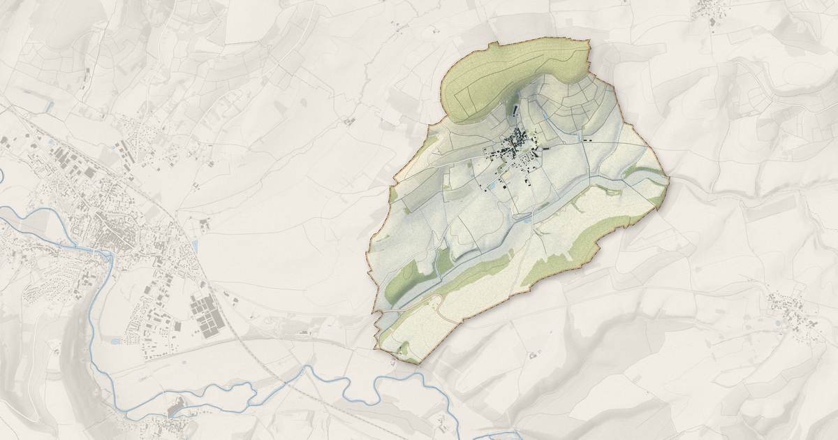 Portrait cartographique de Voigny : relief, eau, forêts, bâti et voies, calculés à partir des données de l'IGN