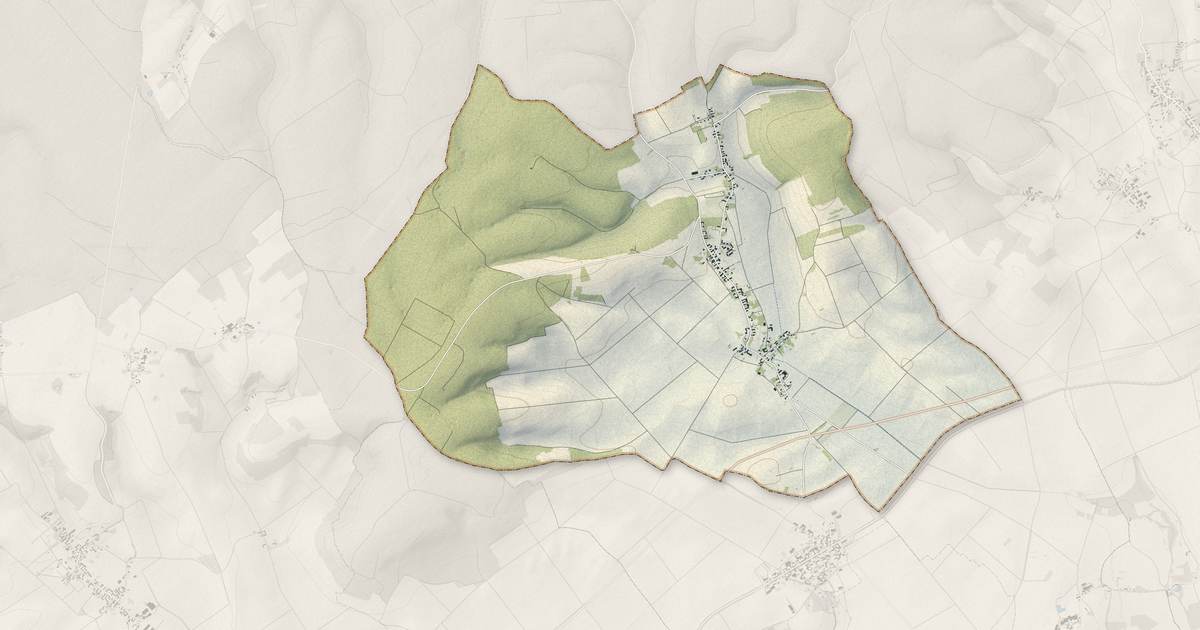 Portrait cartographique de Vosnon : relief, eau, forêts, bâti et voies, calculés à partir des données de l'IGN