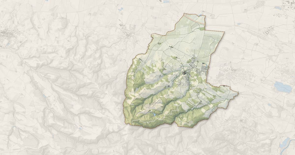 Portrait cartographique de Alairac : relief, eau, forêts, bâti et voies, calculés à partir des données de l'IGN