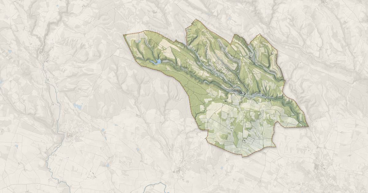 Portrait cartographique de Aragon : relief, eau, forêts, bâti et voies, calculés à partir des données de l'IGN