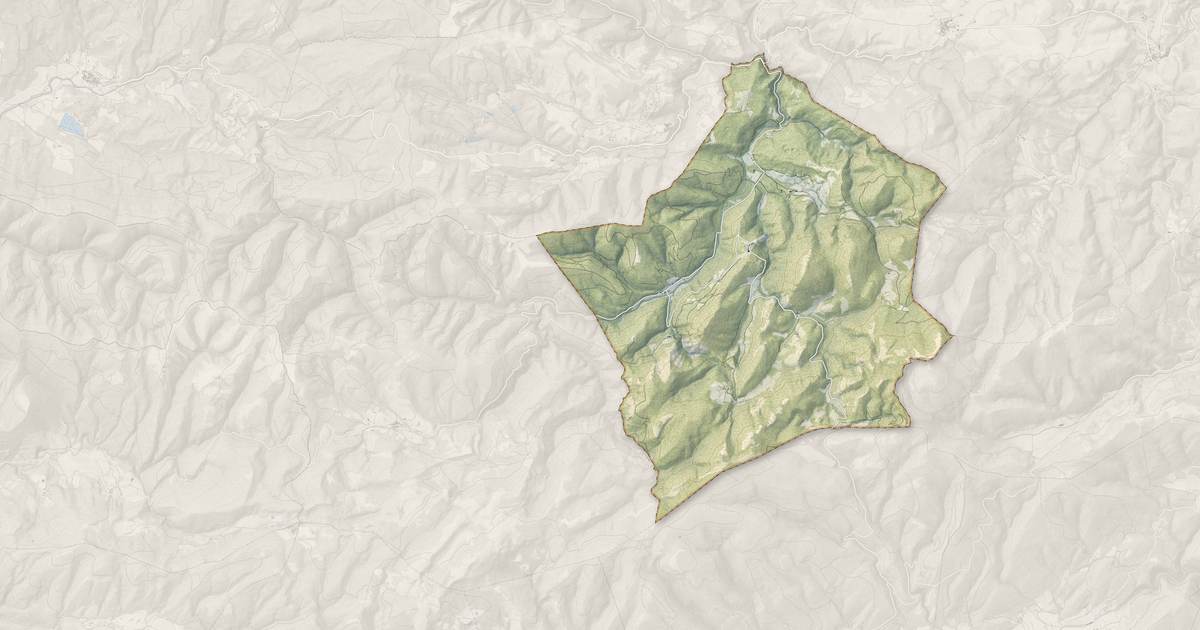 Portrait cartographique de Auriac : relief, eau, forêts, bâti et voies, calculés à partir des données de l'IGN