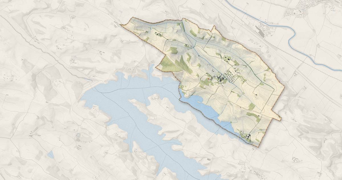Portrait cartographique de Baraigne : relief, eau, forêts, bâti et voies, calculés à partir des données de l'IGN