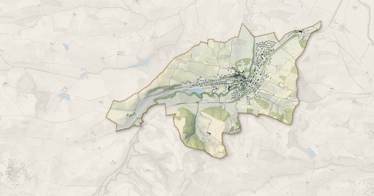 Portrait cartographique de Belvèze-du-Razès : relief, eau, forêts, bâti et voies, calculés à partir des données de l'IGN
