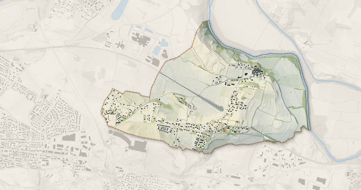 Portrait cartographique de Berriac : relief, eau, forêts, bâti et voies, calculés à partir des données de l'IGN