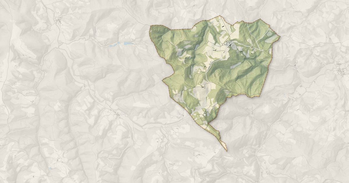 Portrait cartographique de La Bezole : relief, eau, forêts, bâti et voies, calculés à partir des données de l'IGN