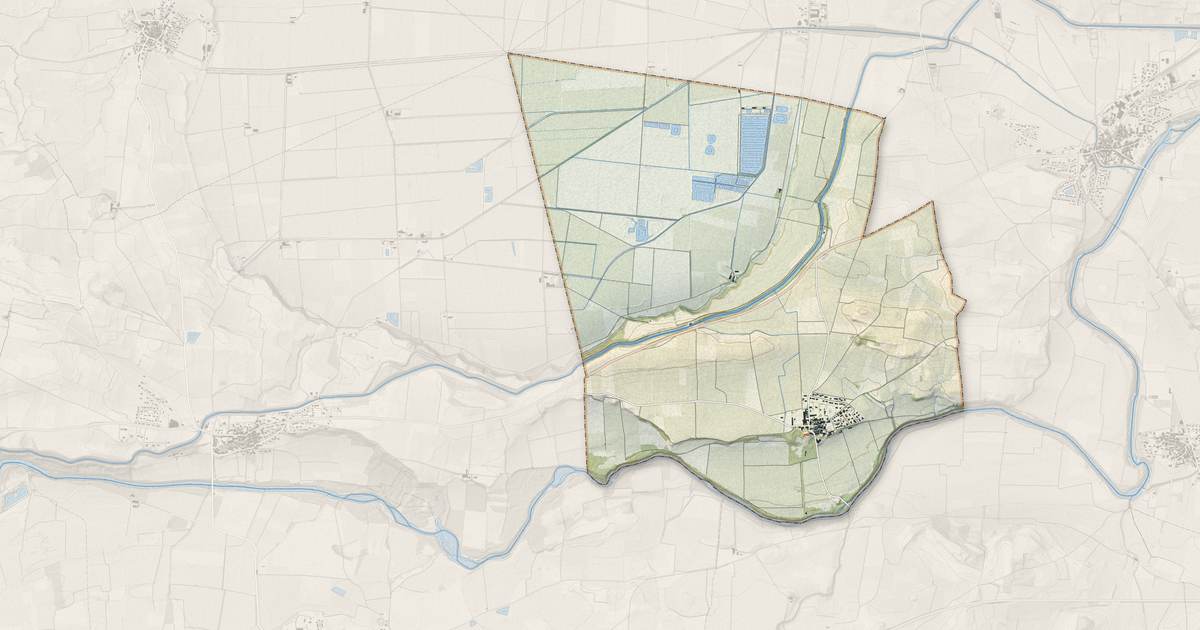 Portrait cartographique de Blomac : relief, eau, forêts, bâti et voies, calculés à partir des données de l'IGN