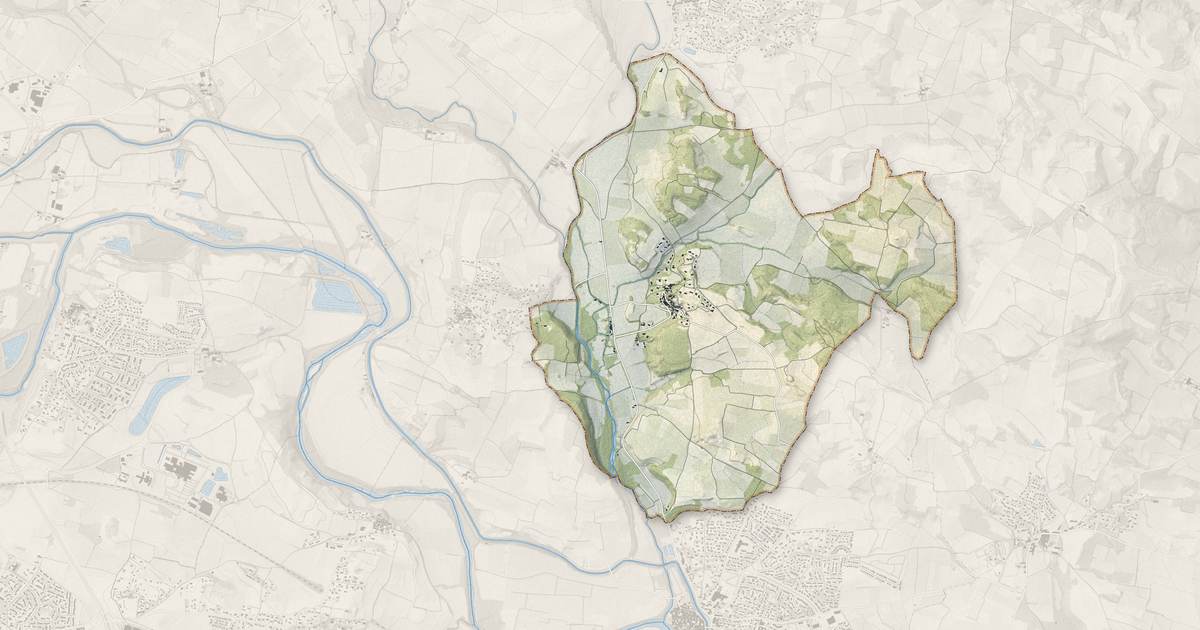 Portrait cartographique de Bouilhonnac : relief, eau, forêts, bâti et voies, calculés à partir des données de l'IGN