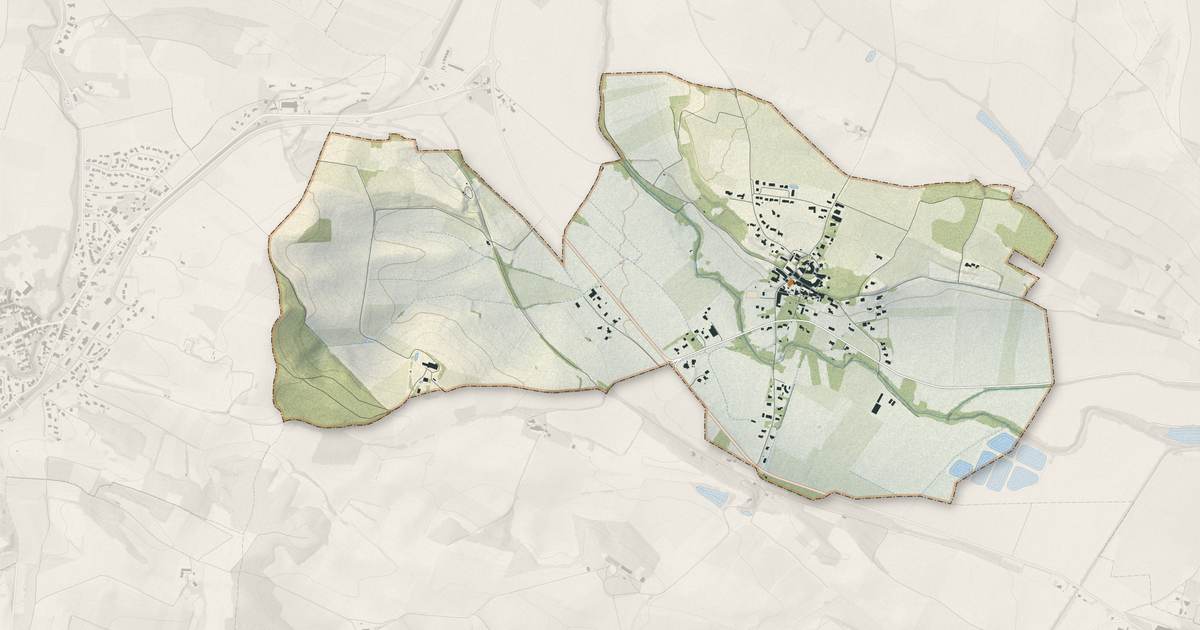 Portrait cartographique de Cambieure : relief, eau, forêts, bâti et voies, calculés à partir des données de l'IGN