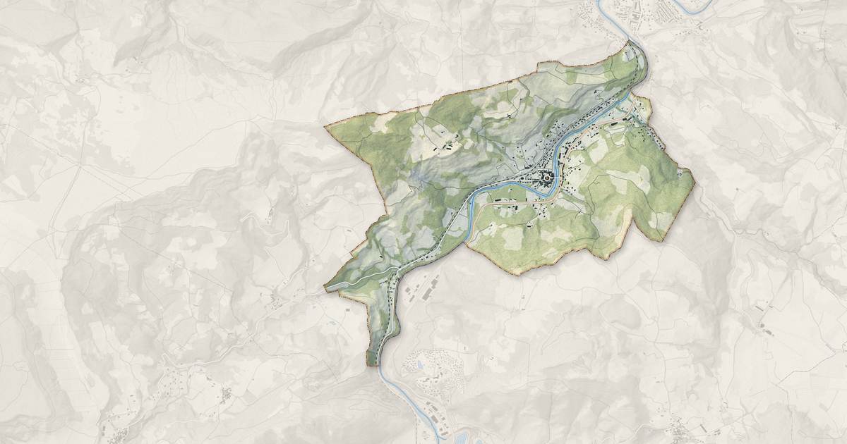 Portrait cartographique de Campagne-sur-Aude : relief, eau, forêts, bâti et voies, calculés à partir des données de l'IGN