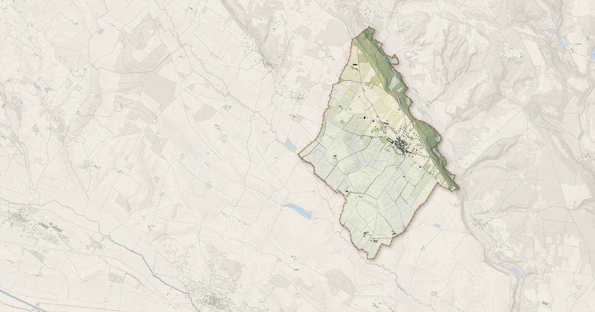 Portrait cartographique de Carlipa : relief, eau, forêts, bâti et voies, calculés à partir des données de l'IGN