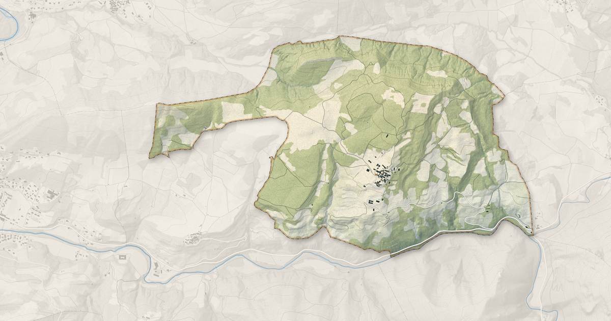 Portrait cartographique de Cassaignes : relief, eau, forêts, bâti et voies, calculés à partir des données de l'IGN