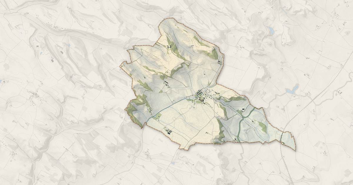Portrait cartographique de Les Cassés : relief, eau, forêts, bâti et voies, calculés à partir des données de l'IGN
