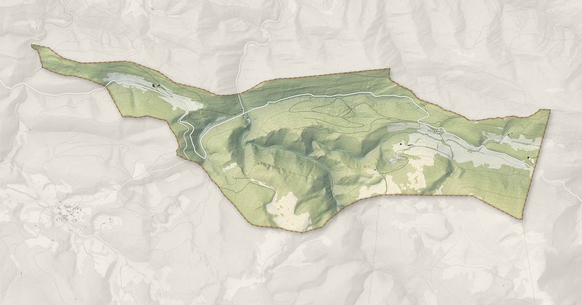 Portrait cartographique de Caunette-sur-Lauquet : relief, eau, forêts, bâti et voies, calculés à partir des données de l'IGN