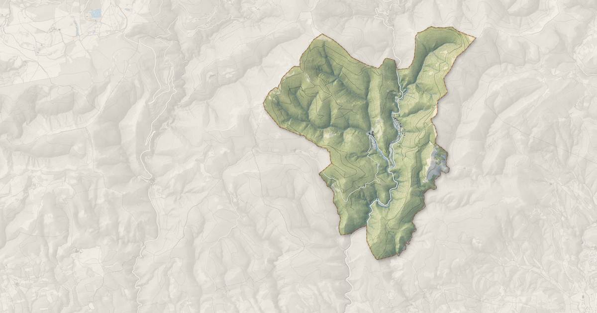 Portrait cartographique de Citou : relief, eau, forêts, bâti et voies, calculés à partir des données de l'IGN