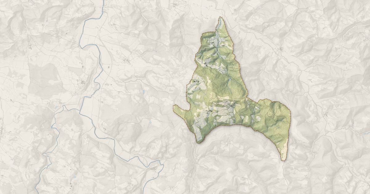 Portrait cartographique de Corbières : relief, eau, forêts, bâti et voies, calculés à partir des données de l'IGN