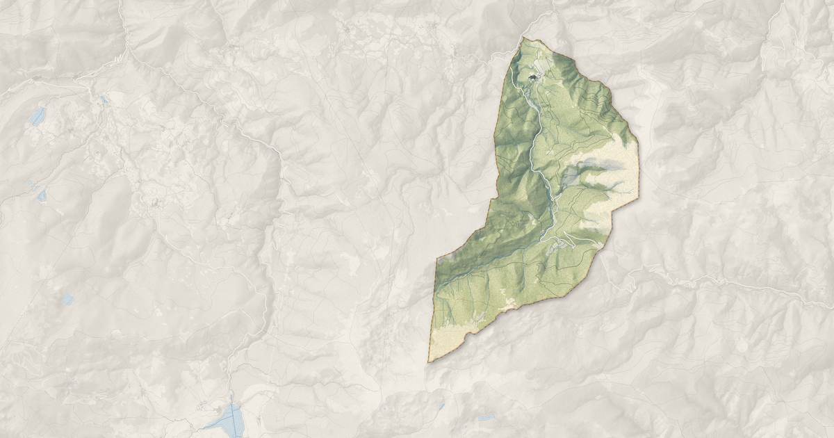 Portrait cartographique de Counozouls : relief, eau, forêts, bâti et voies, calculés à partir des données de l'IGN