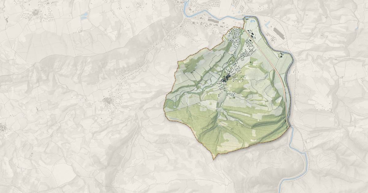 Portrait cartographique de Cournanel : relief, eau, forêts, bâti et voies, calculés à partir des données de l'IGN