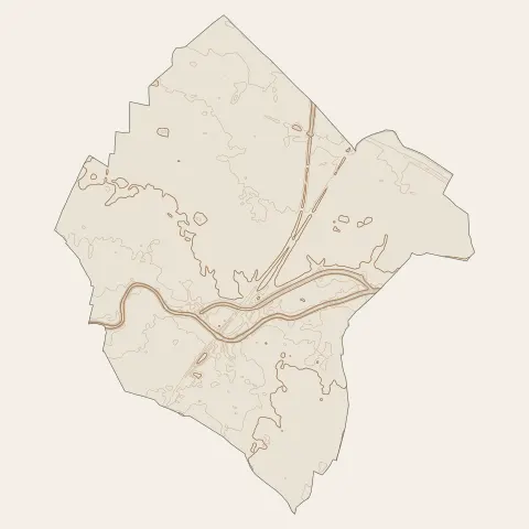 Coursan : courbes de niveau