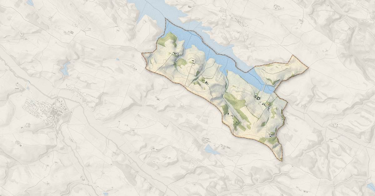 Portrait cartographique de Cumiès : relief, eau, forêts, bâti et voies, calculés à partir des données de l'IGN