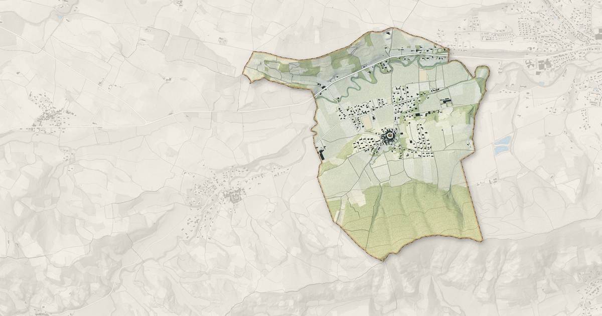 Portrait cartographique de La Digne-d'Aval : relief, eau, forêts, bâti et voies, calculés à partir des données de l'IGN