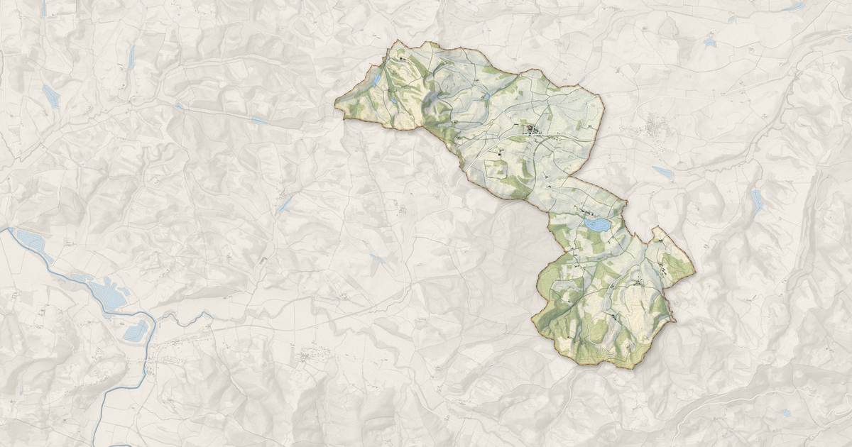 Portrait cartographique de Escueillens-et-Saint-Just-de-Bélengard : relief, eau, forêts, bâti et voies, calculés à partir des données de l'IGN