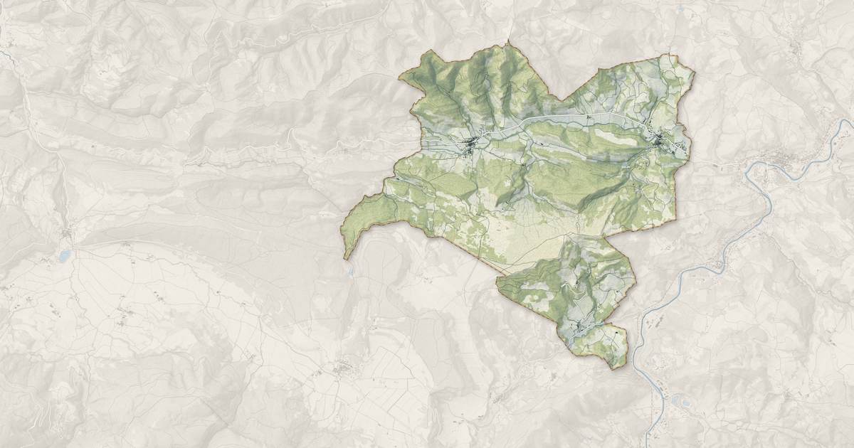 Portrait cartographique de Val-du-Faby : relief, eau, forêts, bâti et voies, calculés à partir des données de l'IGN
