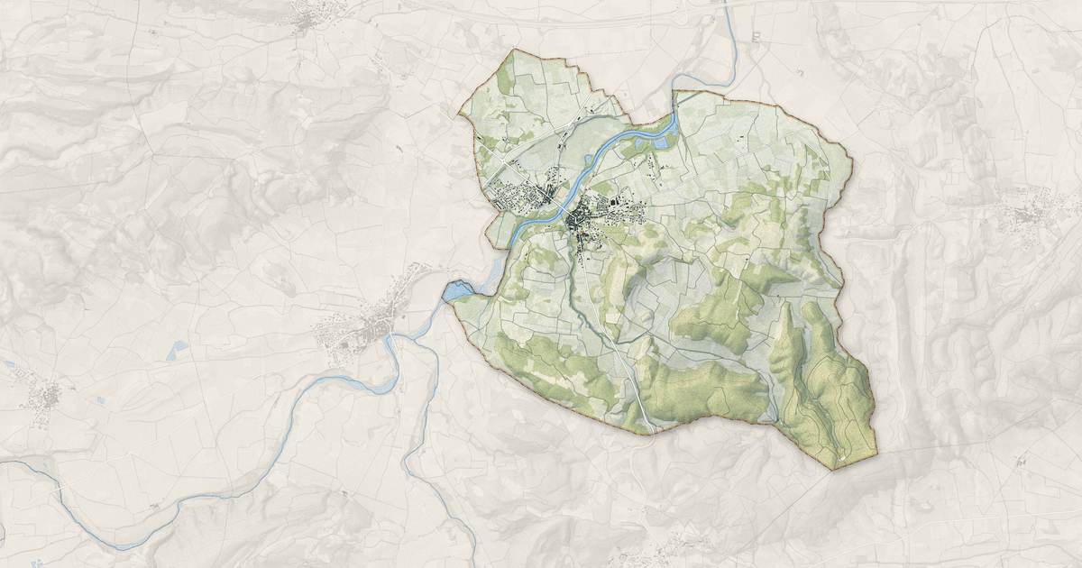 Portrait cartographique de Ferrals-les-Corbières : relief, eau, forêts, bâti et voies, calculés à partir des données de l'IGN