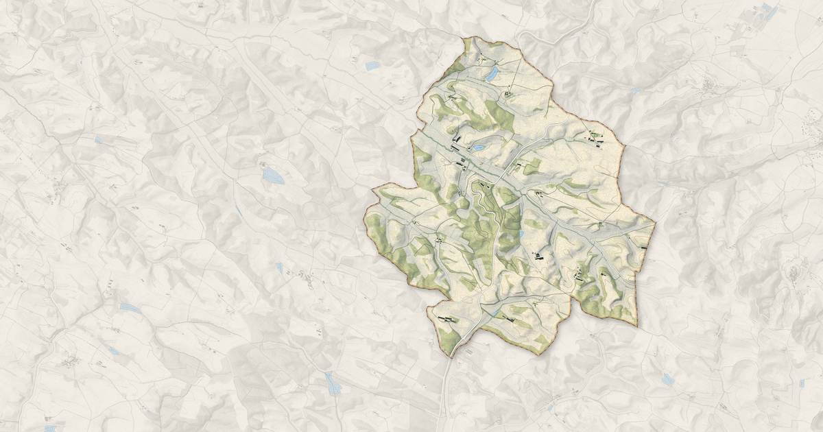 Portrait cartographique de Fonters-du-Razès : relief, eau, forêts, bâti et voies, calculés à partir des données de l'IGN