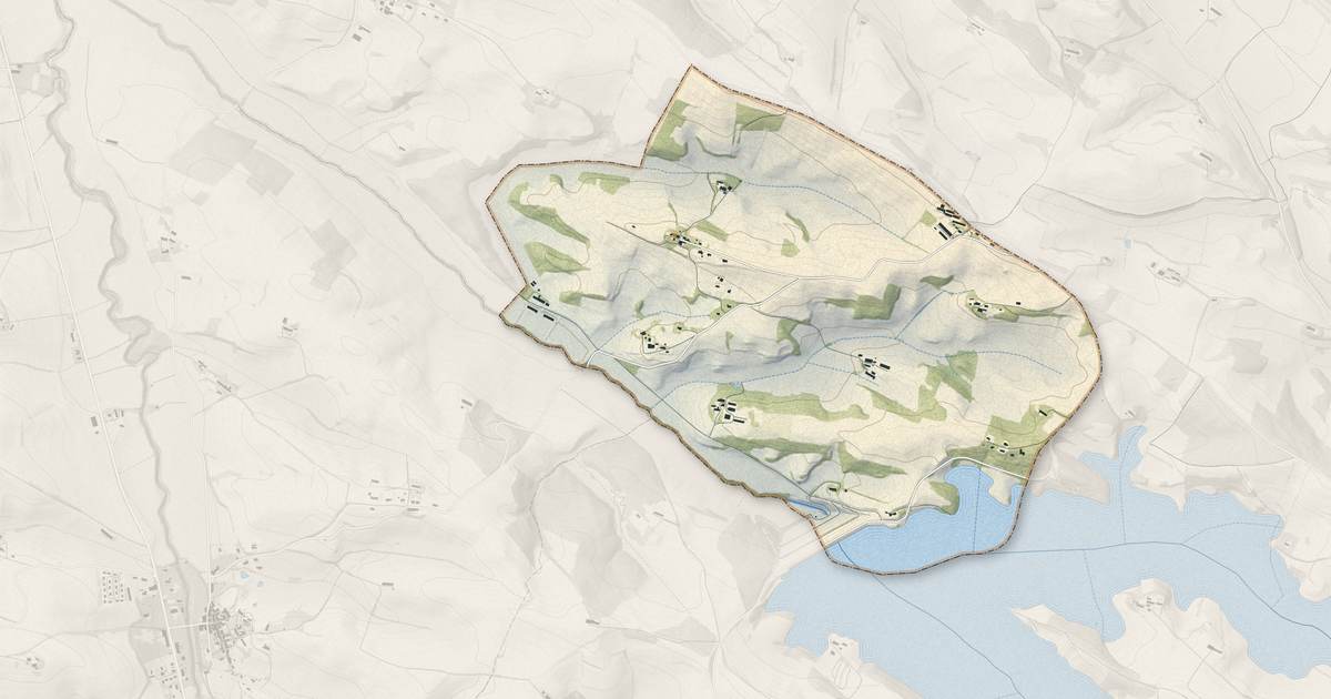Portrait cartographique de Gourvieille : relief, eau, forêts, bâti et voies, calculés à partir des données de l'IGN