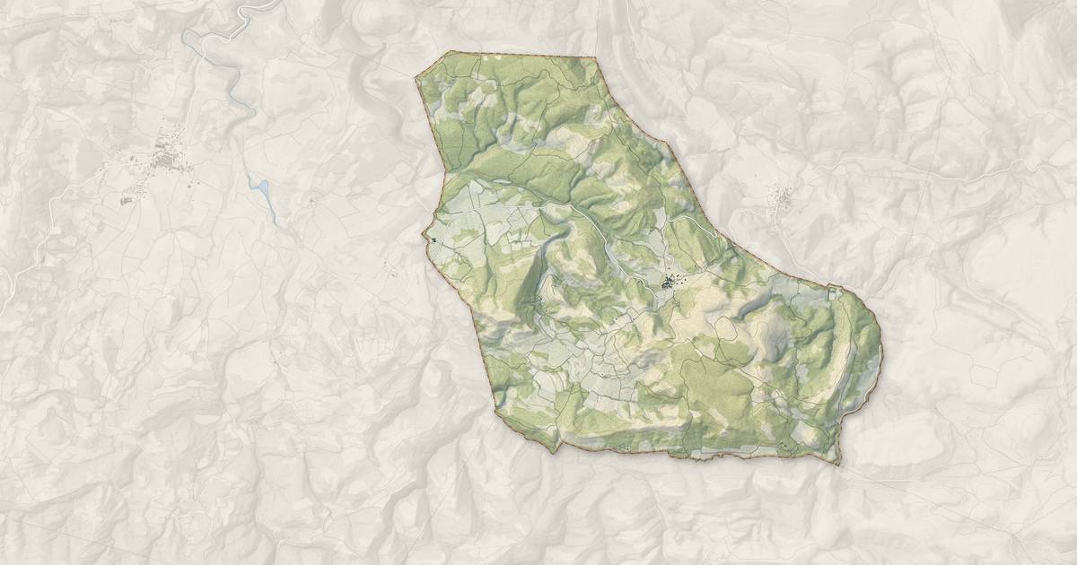 Portrait cartographique de Jonquières : relief, eau, forêts, bâti et voies, calculés à partir des données de l'IGN