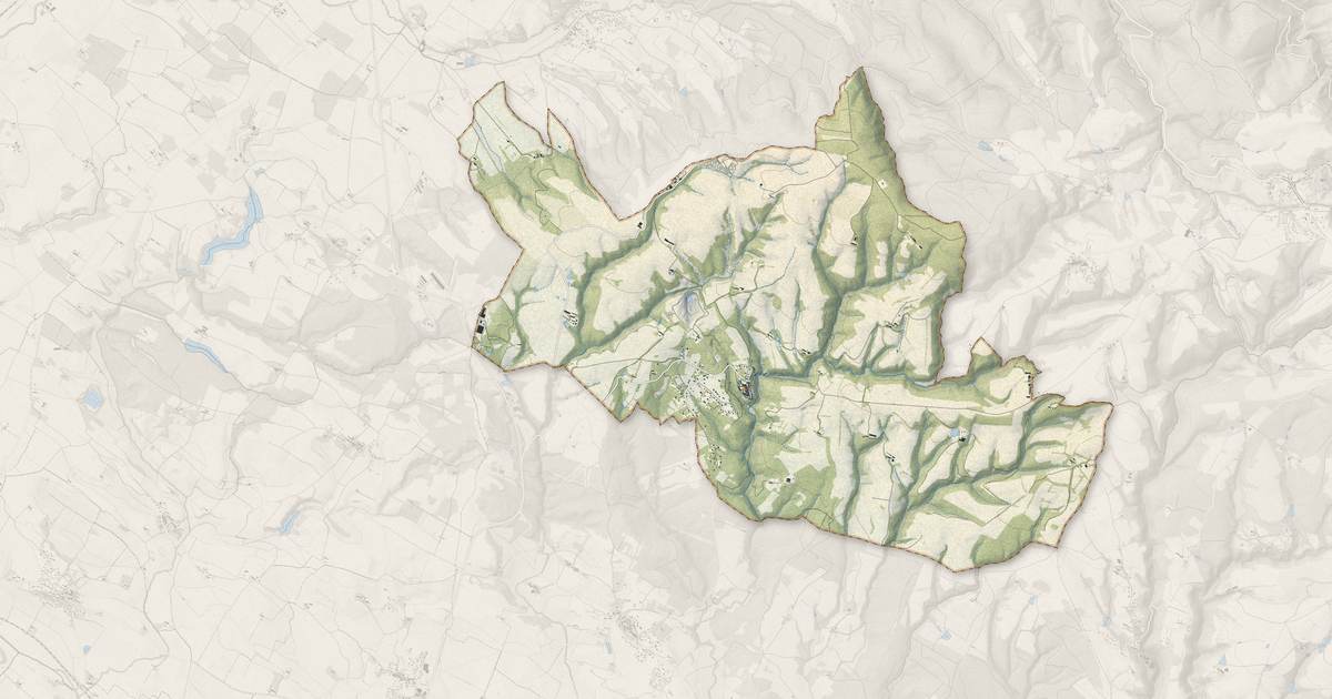 Portrait cartographique de Labécède-Lauragais : relief, eau, forêts, bâti et voies, calculés à partir des données de l'IGN